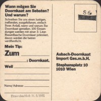 Beer coaster a-doornkaat-3-zadek