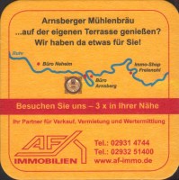 Beer coaster arnsberger-muhlenbrau-2-zadek