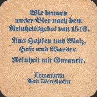 Beer coaster bad-worishofer-lowenbrau-7-zadek