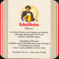 Beer coaster berliner-schultheiss-4-zadek