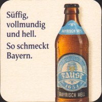 Beer coaster brauhaus-faust-51-zadek