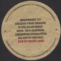 Beer coaster brauprojekt-777-1-zadek