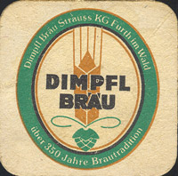 Beer coaster dimpfl-brau-strauss-1