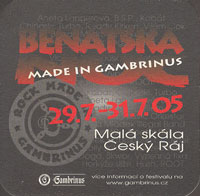 Beer coaster gambrinus-32-zadek