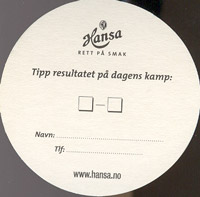 Beer coaster hansa-borg-10-zadek