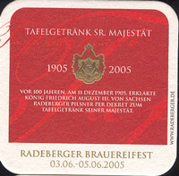 Beer coaster radeberger-9-zadek